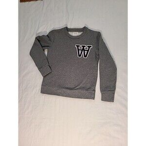 Wood Wood designer art sweatshirt SMALL Original BigLogo 4 " X 5"